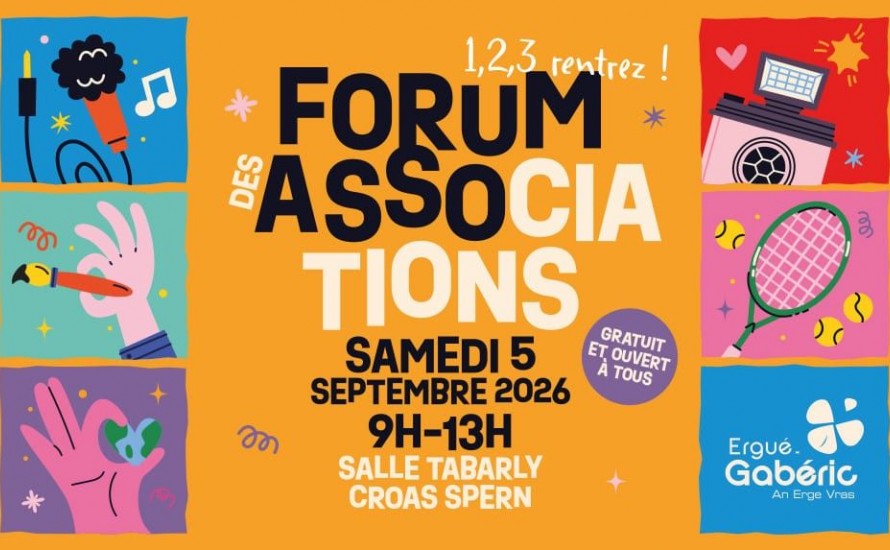 Forum des associations à Ergué Gabéric Samedi 5 septembre 2026